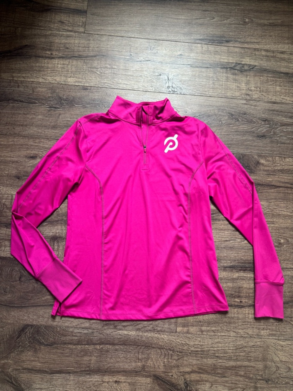 Peloton Women's Hot Pink Quarter-Zip Performance Pullover Size Large